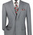 Vinci 2-Button Suit with Hidden Adjustable Waist Flat Front Slacks - Medium Grey Vinci 2-Button Suit with Hidden Adjustable Waist Flat Front Slacks - Medium Grey