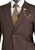 Vinci 2-Button Suit with Hidden Adjustable Waist Flat Front Slacks - Brown Vinci 2-Button Suit with Hidden Adjustable Waist Flat Front Slacks - Brown