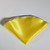 Yellow Satin 2-in-1 Pouf Round Pocket Square with Blue Trim