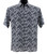 Bassiri Short Sleeve Camp Shirt - Black & White Spiral Design