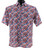Bassiri Short Sleeve Camp Shirt - Blue & Red Spiral Design