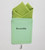 100% Cotton Pre-Folded Pocket Square Handkerchief Insert - Avocado Green