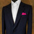 100% Cotton Pre-Folded Pocket Square Handkerchief Insert - Fuchsia