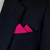 100% Cotton Pre-Folded Pocket Square Handkerchief Insert - Fuchsia