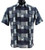 Bassiri Short Sleeve Camp Shirt - Blurred Blue Block Design