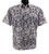 Bassiri Short Sleeve Camp Shirt - Webbing Pattern in Purple & Black Bassiri Short Sleeve Camp Shirt - Webbing Pattern in Purple & Black