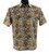 Bassiri Short Sleeve Camp Shirt - Gold Vertical Brush Strokes