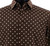 Clearance - Bassiri Short Sleeve Camp Shirt - Cream Dots on Brown