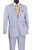 Vinci Modern Fit 2-Button Blue & White Seersucker Suit