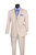 Vinci Modern Fit 2-Button Tan & White Seersucker Suit