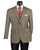 Vinci 2-Button Olive & Tan  Houndstooth Sportcoat - Tailored Fit