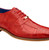 Clearance: Belvedere Genuine Eel & Ostrich Leg Dress Tie Shoe - Red