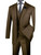 Vinci 2-Button Dark Taupe Windowpane with Double-breasted Vest Suit Vinci 2-Button Dark Taupe Windowpane with Double-breasted Vest Suit