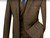 Vinci 2-Button Dark Taupe Windowpane with Double-breasted Vest Suit Vinci 2-Button Dark Taupe Windowpane with Double-breasted Vest Suit
