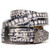 Marco di Milano Genuine Caiman Fuscus-Belly Crocodile Dress Belt - Black & Cream Marco di Milano Genuine Caiman Fuscus-Belly Crocodile Dress Belt - Black & Cream
