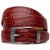 Marco di Milano Genuine Caiman Fuscus-Belly Crocodile Dress Belt - Antique Red