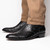Marco di Milano Genuine Ostrich Quill Chelsea Zip Boot - Black