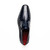 Marco di Milano Genuine Caiman Crocodile Monk Strap Dress Shoe - Navy Blue