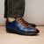 Marco di Milano Genuine Alligator & Ostrich Quill Sneaker - Blue & Brown
