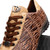 Marco di Milano Genuine Alligator & Ostrich Quill Sneaker - Orix Brown & Tan