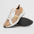 Marco di Milano Genuine Ostrich Quill & Calf Leather Sneaker - Orix Tan & White Marco di Milano Genuine Ostrich Quill & Calf Leather Sneaker - Orix Tan & White