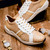 Marco di Milano Genuine Ostrich Quill & Calf Leather Sneaker - Orix Tan & White Marco di Milano Genuine Ostrich Quill & Calf Leather Sneaker - Orix Tan & White