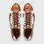 Marco di Milano Genuine Ostrich Quill & Calf Leather Sneaker - Brandy & White Marco di Milano Genuine Ostrich Quill & Calf Leather Sneaker - Brandy & White