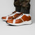 Marco di Milano Genuine Ostrich Quill & Calf Leather Sneaker - Brandy & White Marco di Milano Genuine Ostrich Quill & Calf Leather Sneaker - Brandy & White
