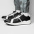 Marco di Milano Genuine Ostrich Quill & Calf Leather Sneaker - Black & White