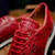 Marco di Milano Genuine Full Ostrich Quill Sneaker - Antique Red  Marco di Milano Genuine Full Ostrich Quill Sneaker - Antique Red