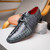 Marco di Milano Genuine Hornback Crocodile Tail Dress Tie Shoe -Two Tone Dark Grey Marco di Milano Genuine Hornback Crocodile Tail Dress Tie Shoe -Two Tone Dark Grey
