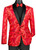 Vinci Red Ornate Stitched Sportcoat with Matching Bow Tie - Slim Fit Vinci Red Ornate Stitched Sportcoat with Matching Bow Tie - Slim Fit