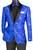 Vinci Royal Blue Ornate Stitched Sportcoat with Matching Bow Tie - Slim Fit Vinci Royal Blue Ornate Stitched Sportcoat with Matching Bow Tie - Slim Fit