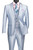 Vinci 3 Piece Sheened Satin Slim Fit Suit - Ice Blue Vinci 3 Piece Sheened Satin Slim Fit Suit - Ice Blue