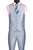 Vinci 3 Piece Sheened Satin Slim Fit Suit - Ice Blue Vinci 3 Piece Sheened Satin Slim Fit Suit - Ice Blue