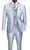 Vinci 3 Piece Sheened Satin Slim Fit Suit - Ice Blue Vinci 3 Piece Sheened Satin Slim Fit Suit - Ice Blue