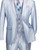 Vinci 3 Piece Sheened Satin Slim Fit Suit - Ice Blue Vinci 3 Piece Sheened Satin Slim Fit Suit - Ice Blue
