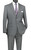 Vinci Modern Fit 2-Button Windowpane with Tick Pocket - Grey