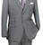 Vinci Modern Fit 2-Button Windowpane with Tick Pocket - Grey
