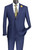 Vinci Modern Fit 2-Button Windowpane with Tick Pocket - Blue Vinci Modern Fit 2-Button Windowpane with Tick Pocket - Blue