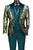 Vinci 4 Piece Green Jacquard Tuxedo with Matching Vest & Bow Tie - Modern Fit  Vinci 4 Piece Green Jacquard Tuxedo with Matching Vest & Bow Tie - Modern Fit