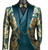 Vinci 4 Piece Green Jacquard Tuxedo with Matching Vest & Bow Tie - Modern Fit  Vinci 4 Piece Green Jacquard Tuxedo with Matching Vest & Bow Tie - Modern Fit