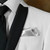 Satin 2 Point Pre-Folded Pocket Square Insert - Light Grey