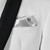 Satin 2 Point Pre-Folded Pocket Square Insert - Light Grey