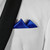 Satin 2 Point Pre-Folded Pocket Square Insert - Royal Blue