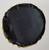 Black Satin 2-in-1 Pouf Round Pocket Square with Gold Trim Black Satin 2-in-1 Pouf Round Pocket Square with Gold Trim