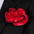 Red Satin with Black Trim 2-in-1 Pouf Round Pocket Square Red Satin with Black Trim 2-in-1 Pouf Round Pocket Square