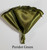 Peridot Green Satin 2-in-1 Pouf Round Pocket Square