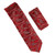 Antonia 100% Silk Tie w/Pocket Square -  Grey Paisleys on Red Antonia 100% Silk Tie w/Pocket Square -  Grey Paisleys on Red