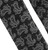 Antonia 100% Silk Tie w/Pocket Square - Black  with Silver Paisleys
